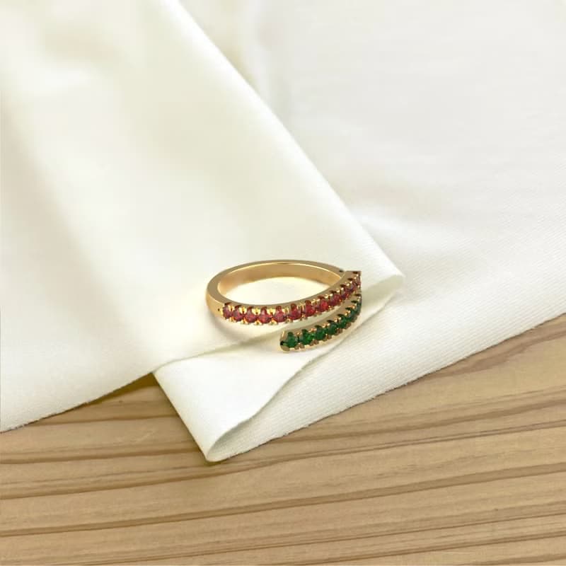 Minimal design ring Natural Ruby Ring made by Fine jewelry in Thailand