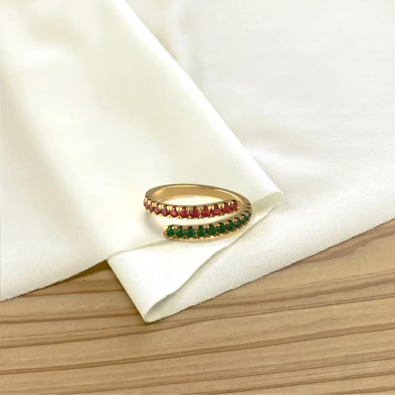 Minimal design ring Natural Ruby Ring made by Fine jewelry in Thailand