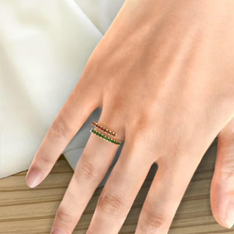 Minimal design ring Natural Ruby Ring made by Fine jewelry in Thailand