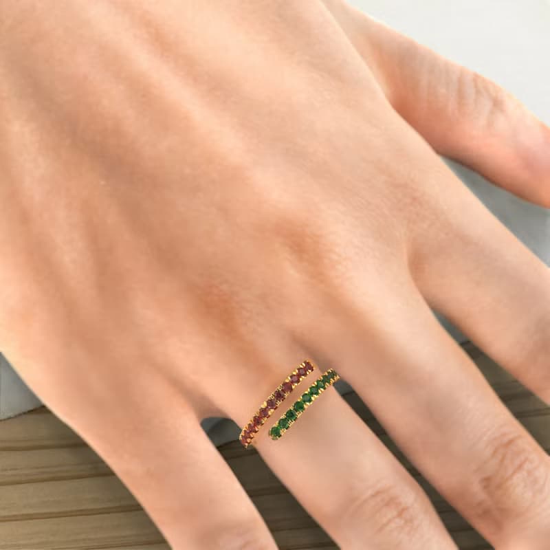 Minimal design ring Natural Ruby Ring made by Fine jewelry in Thailand