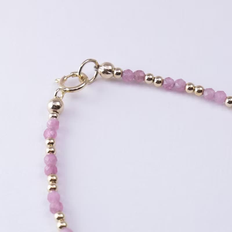 碧璽 14KGF 2MM極細手環 l 愛情 人緣 幸福 l