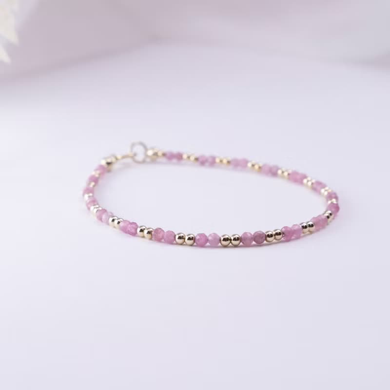 碧璽 14KGF 2MM極細手環 l 愛情 人緣 幸福 l