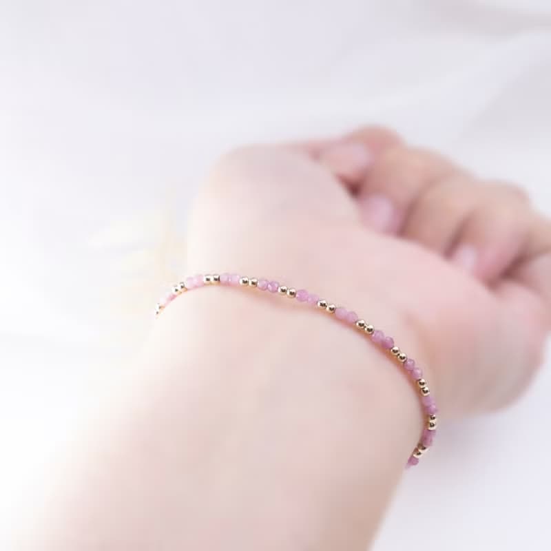 碧璽 14KGF 2MM極細手環 l 愛情 人緣 幸福 l