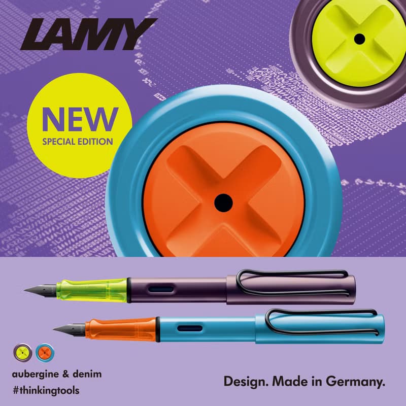 【雷雕刻字】LAMY 鋼珠筆 限量單入筆套禮盒 /AL star 2025 紫灰