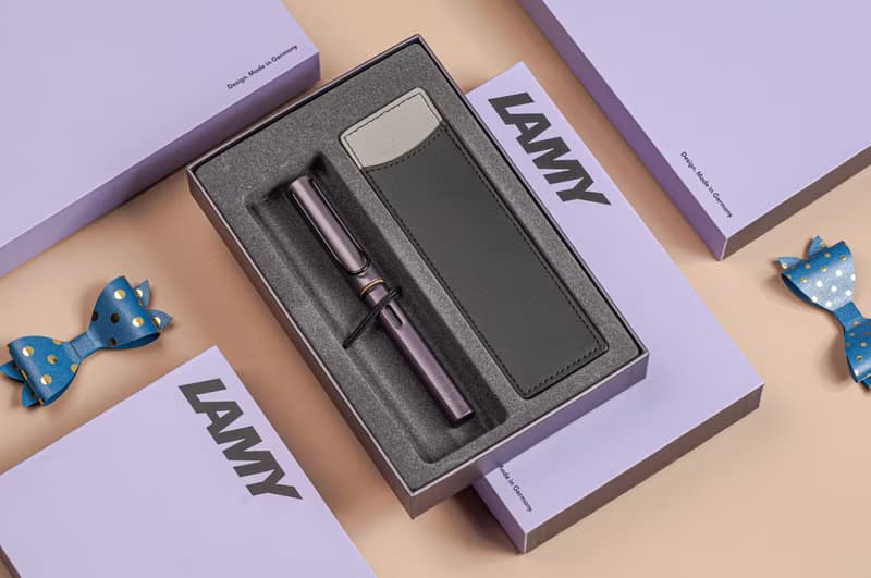 【雷雕刻字】LAMY 鋼珠筆 限量單入筆套禮盒 /AL star 2025 紫灰