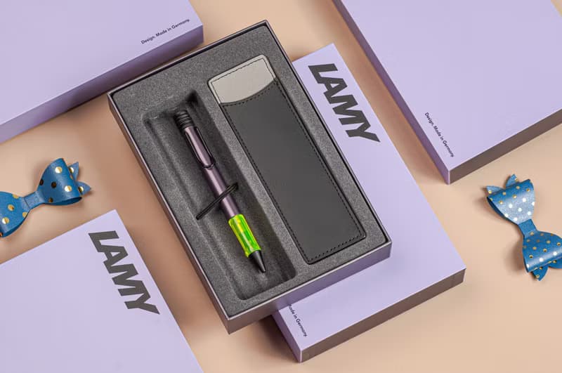 【雷雕刻字】LAMY 鋼珠筆 限量單入筆套禮盒 /AL star 2025 紫灰