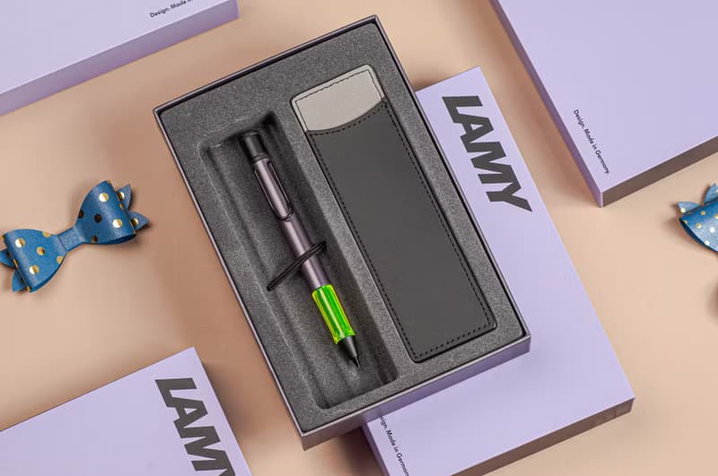 【雷雕刻字】LAMY 鋼珠筆 限量單入筆套禮盒 /AL star 2025 紫灰