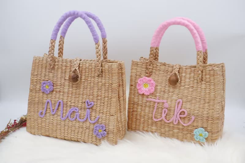 Straw tote bag 稻草手提袋 草編包