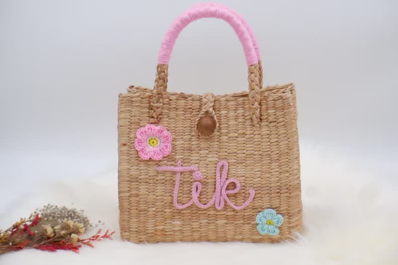 Straw tote bag 稻草手提袋 草編包