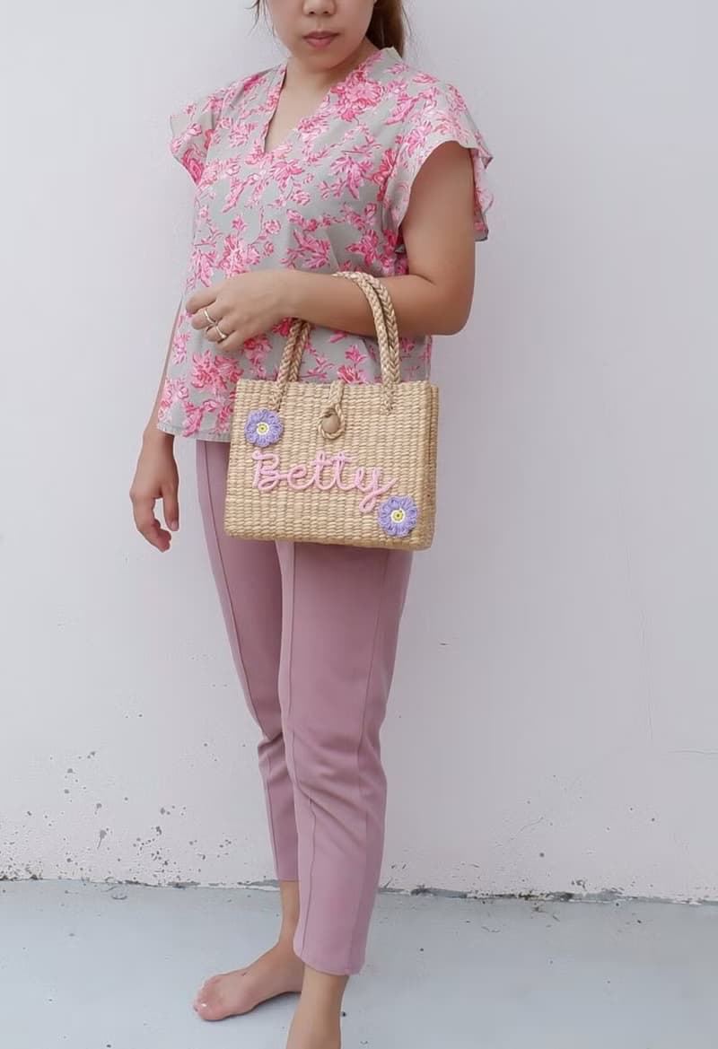 Straw tote bag 稻草手提袋 草編包