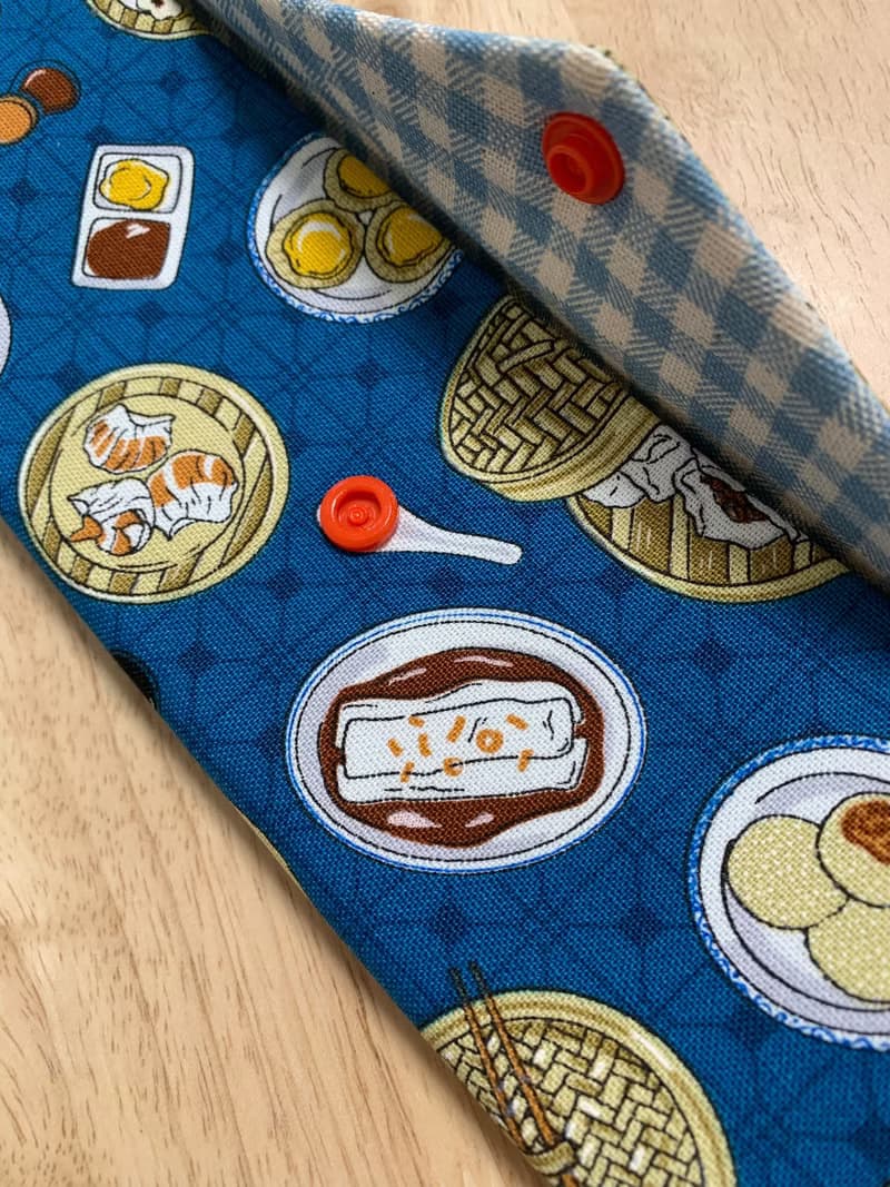 文青風環保純棉筷袋 台灣美味小吃 質感原胚 沈穩藍 日本 潮物 收