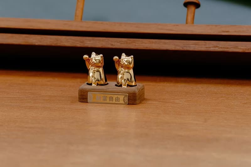 【雙幼貓組_金色 | 無香氛】招財貓 呼運貓 禮物 擺設 招財 寵物