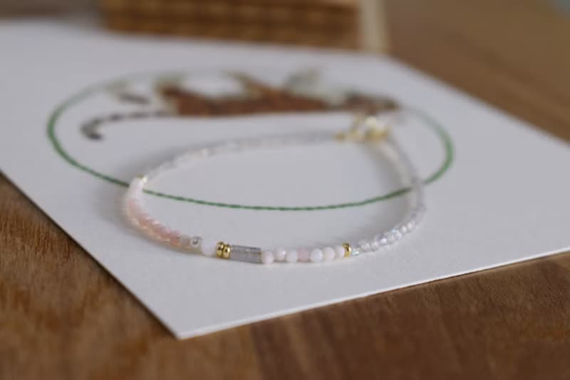 六月誕生石  手鍊 珍珠 粉紅澳寶 - 預備金 -