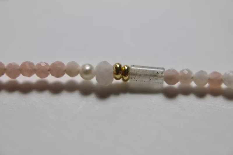 六月誕生石  手鍊 珍珠 粉紅澳寶 - 預備金 -