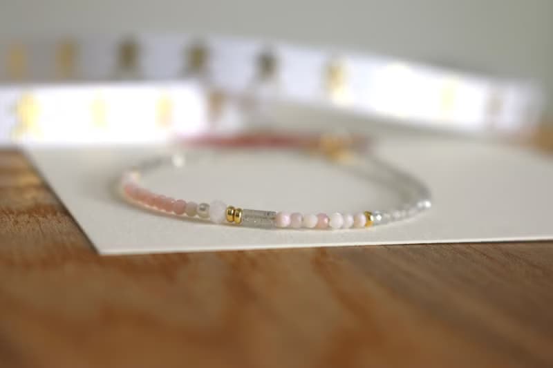 六月誕生石  手鍊 珍珠 粉紅澳寶 - 預備金 -