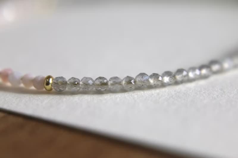 六月誕生石  手鍊 珍珠 粉紅澳寶 - 預備金 -