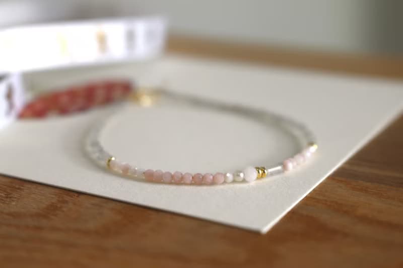 六月誕生石  手鍊 珍珠 粉紅澳寶 - 預備金 -