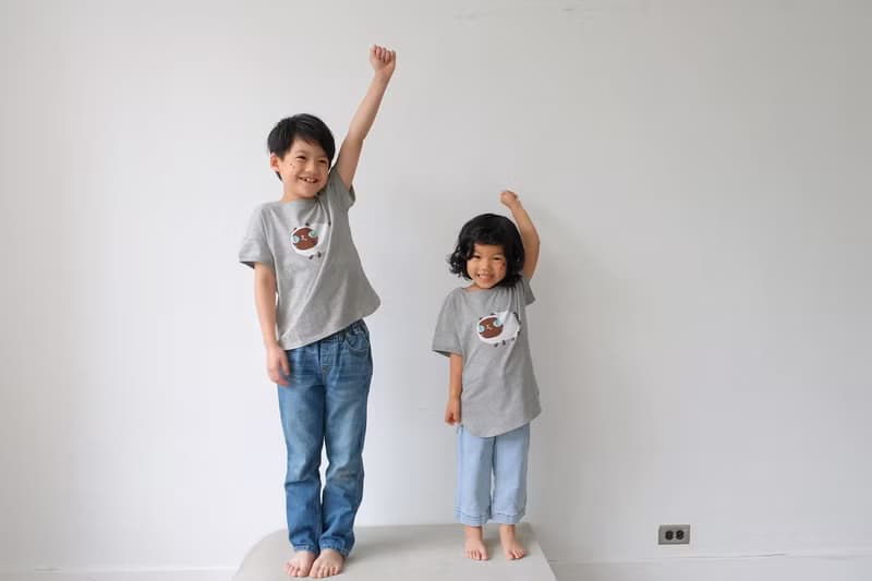 Kids Luna暹羅魚喵/兒童純棉Tshirt/灰-中性版 即將絕版