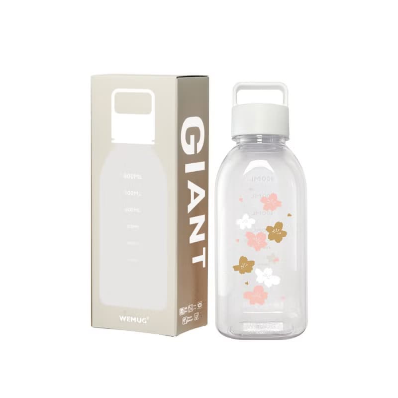 清涼色系上市  櫻花系列 SAKURA GIANT 1000ml 透明色提手水樽