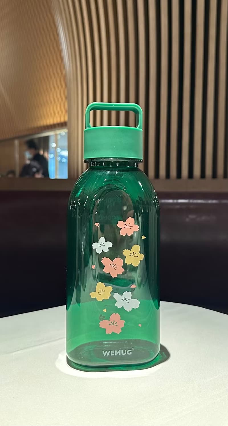 清涼色系上市  櫻花系列 SAKURA GIANT 1000ml 透明色提手水樽