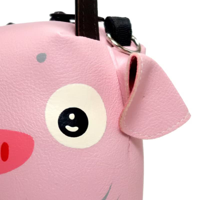 【雙11折扣】Pink pig pencil pouch bag,make up case, handmade bag for every day essent