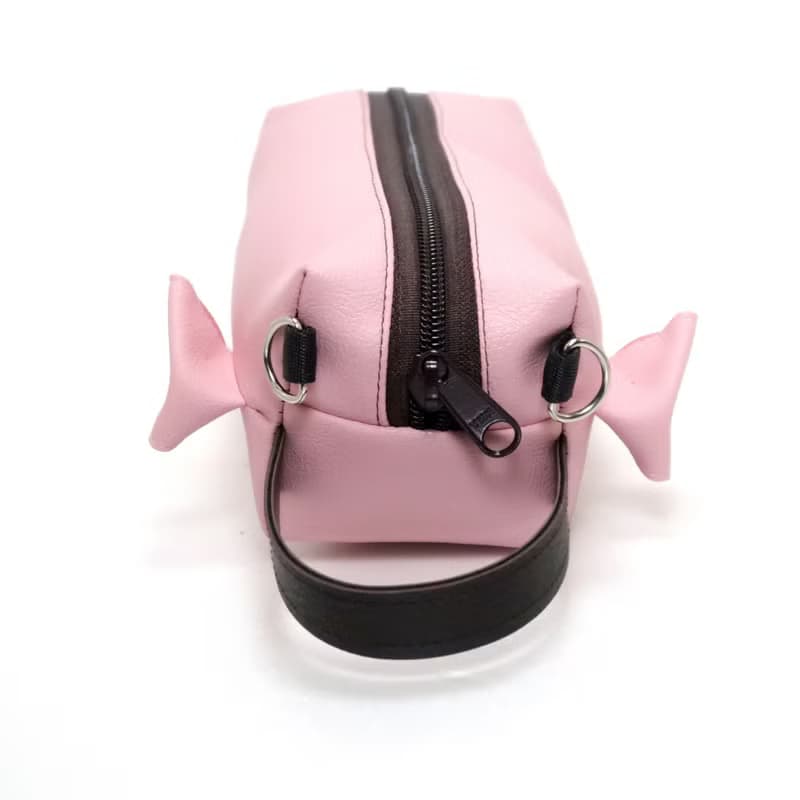 【雙11折扣】Pink pig pencil pouch bag,make up case, handmade bag for every day essent