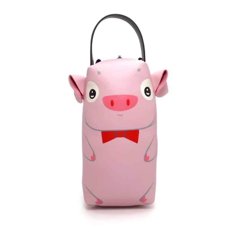 【雙11折扣】Pink pig pencil pouch bag,make up case, handmade bag for every day essent
