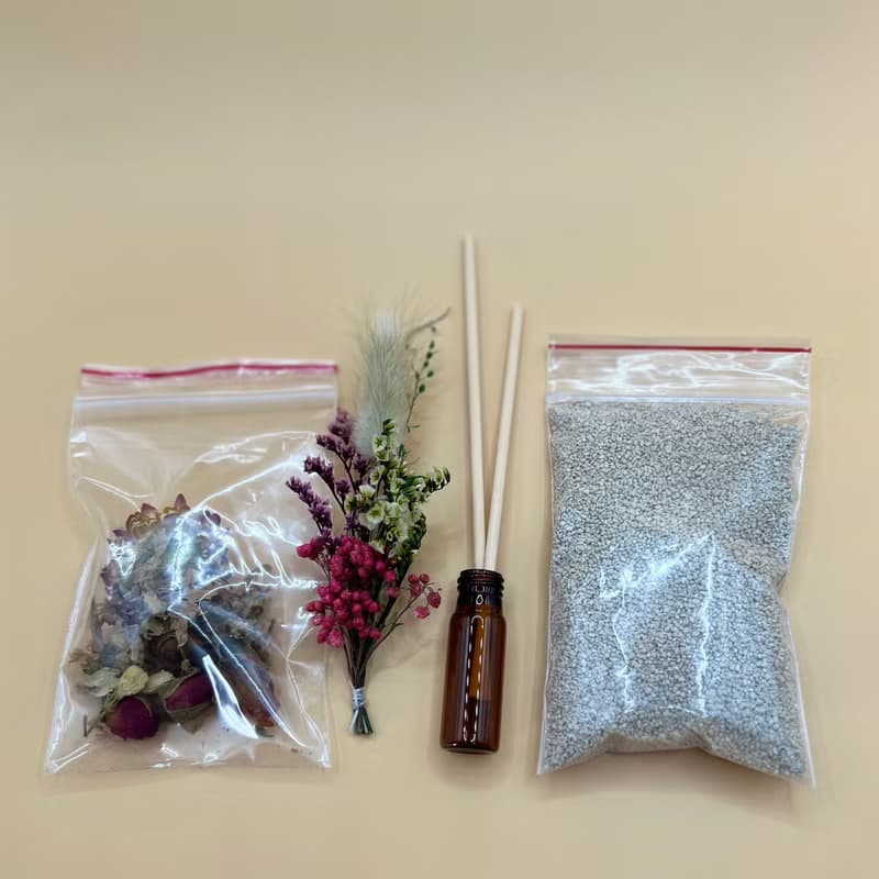 24HR 淨念吉祥小佛(一念) 永生花圓盤組合 藝術香氛擴香 精油香氛