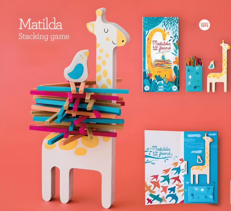 Londji-MATILDA 長頸鹿疊疊樂玩具(西班牙原裝)