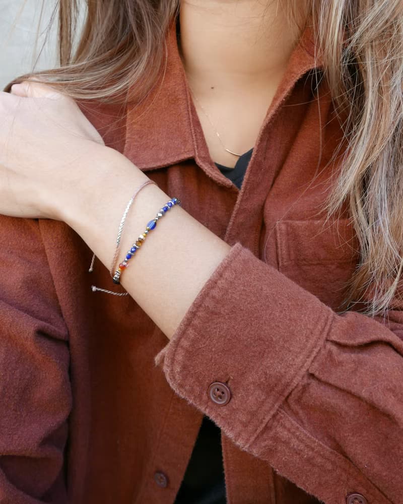 專屬訂製/天然石手鍊/青金石/黃虎眼石