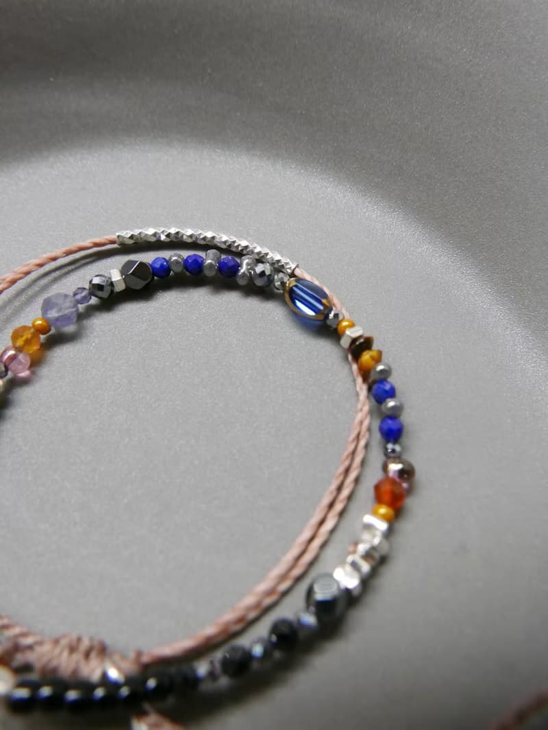 專屬訂製/天然石手鍊/青金石/黃虎眼石