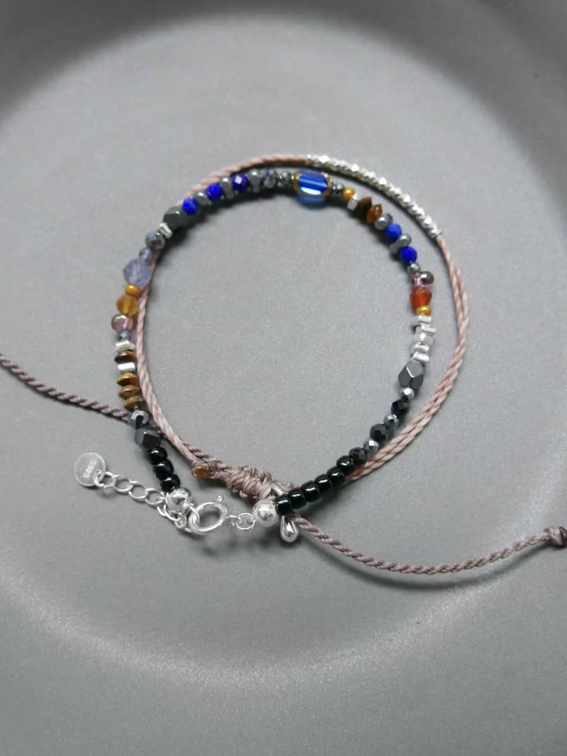 專屬訂製/天然石手鍊/青金石/黃虎眼石