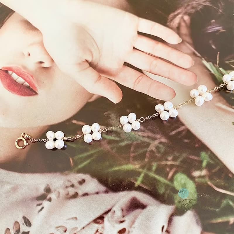 ENDRO ACC【Mommy &amp; Girl】系列 l 四葉幸運珍珠手鍊