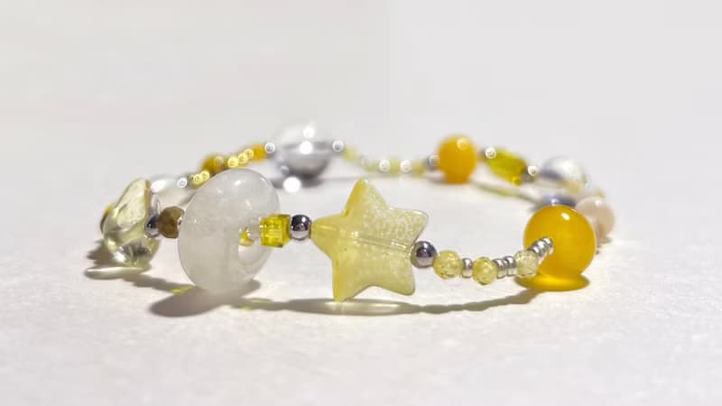 Yellow Natural Stone Bracelet 016