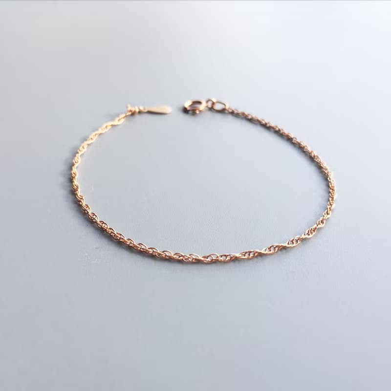K14gf Rosegold Design Chain Bracelet