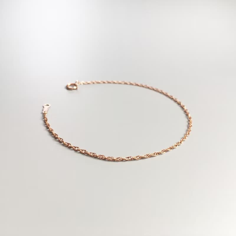 K14gf Rosegold Design Chain Bracelet