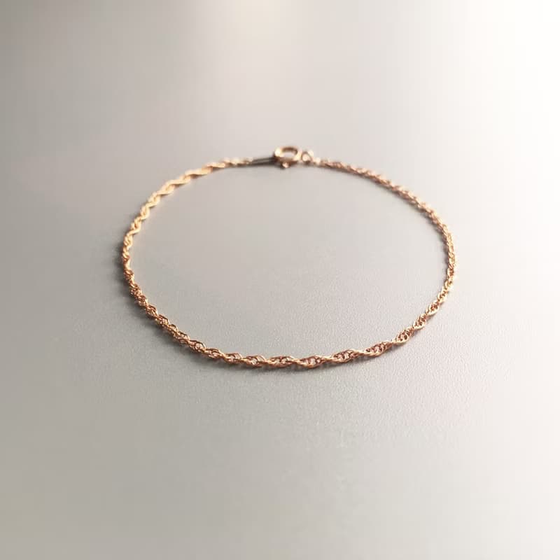 K14gf Rosegold Design Chain Bracelet