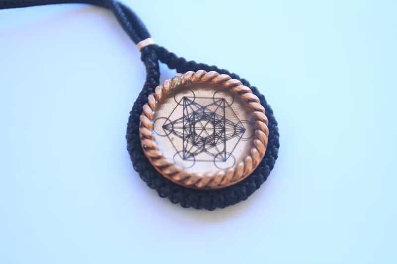 Orgonite Metatron Pendant | Orgonite Pendant | Tensor Ring Pendant| Radiating En