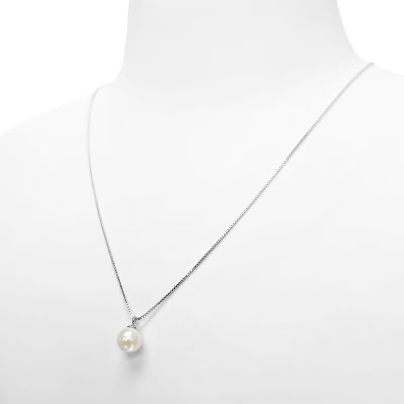 無調色6.5-7mm 日本AKOYA珍珠配意大利製925銀鍊