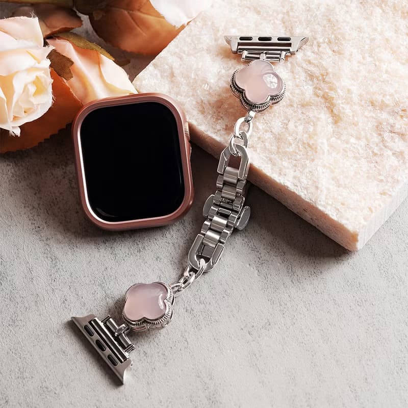 APPLE WATCH  - 【Moonlit Letters】手做水晶錶帶 蘋果錶帶