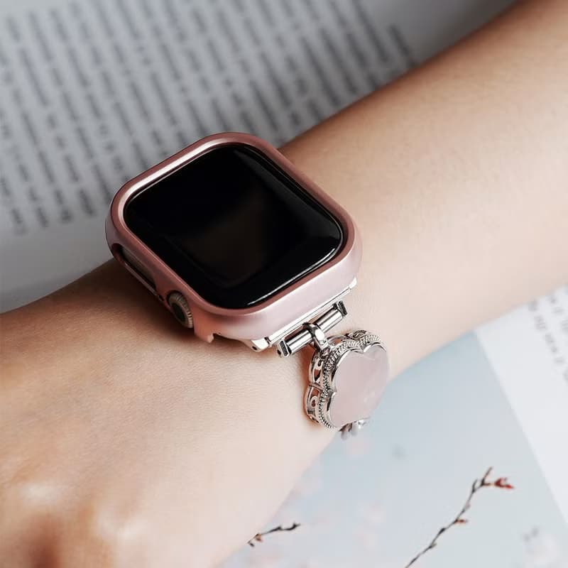 APPLE WATCH  - 【Moonlit Letters】手做水晶錶帶 蘋果錶帶