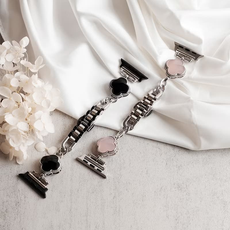 APPLE WATCH  - 【Moonlit Letters】手做水晶錶帶 蘋果錶帶