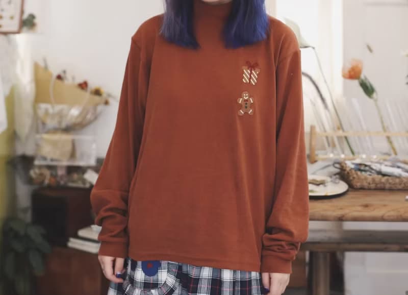 法式復古 禮物刺繡針織打底衛衣