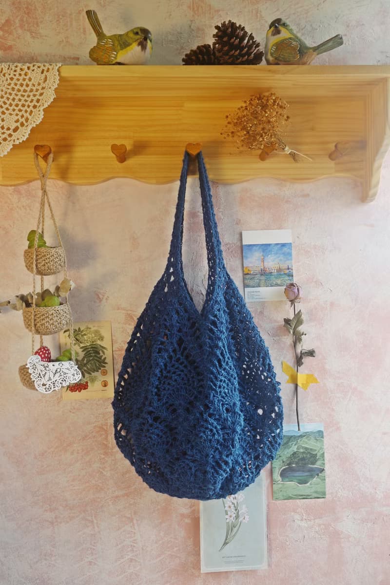 【現貨】Handmade手工編織/黃麻繩編織網袋/購物袋/肩背包/麻繩包