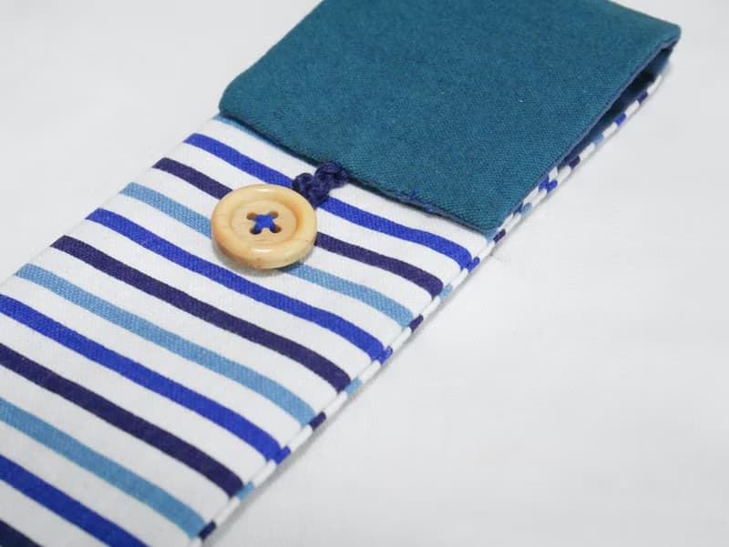 [藍條紋撞色餐具套-不含餐具]