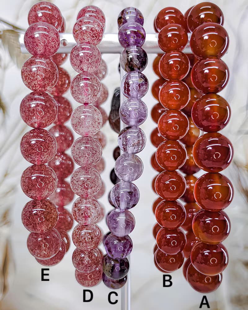 【海底輪水晶】紫幽靈 貔貅手鍊/草莓晶/南紅瑪瑙