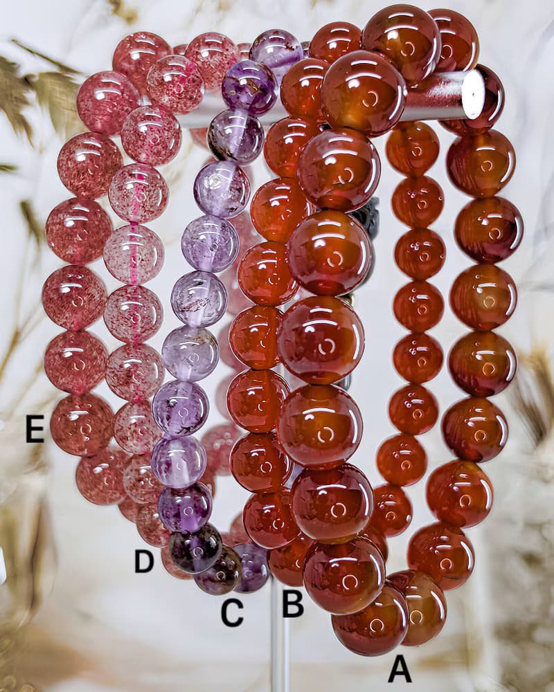 【海底輪水晶】紫幽靈 貔貅手鍊/草莓晶/南紅瑪瑙