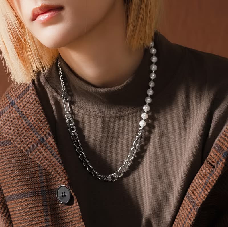 Unisex | 極晝系列 - 日暈 * 不鏽鋼珍珠項鍊