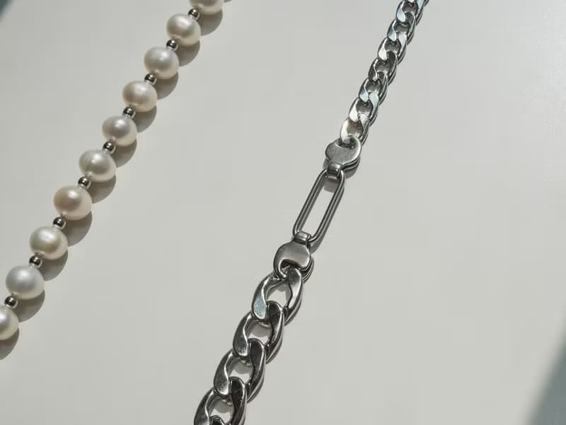 Unisex | 極晝系列 - 日暈 * 不鏽鋼珍珠項鍊