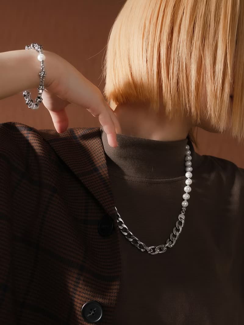 Unisex | 極晝系列 - 日暈 * 不鏽鋼珍珠項鍊
